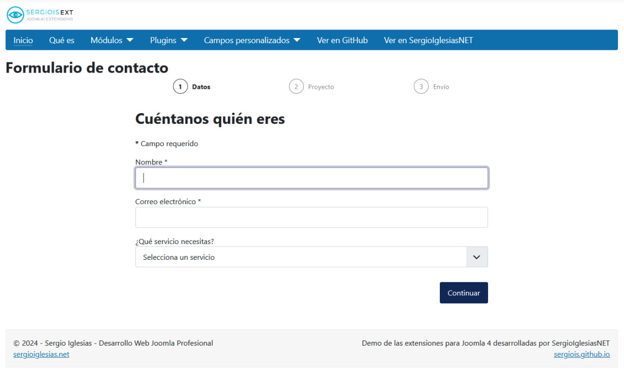 Override formulario de contacto Joomla